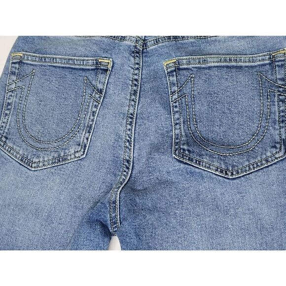 True Religion Jeans Womens Size 26 Starr High Rise Straight Crop Medium Wash Den - Picture 11 of 11